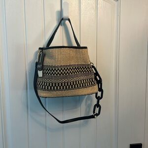 Stylish Black and Tan Shoulder Bag